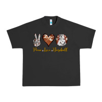 Pigment Black peace love baseball Urban Heavy Tee - RanaPortraitStore