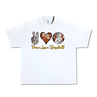 White peace love baseball Urban Heavy Tee - RanaPortraitStore