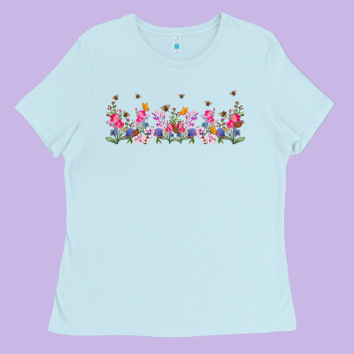 Wild Flowers Ladies Tee Designed By Tumblerdesignbyshophia