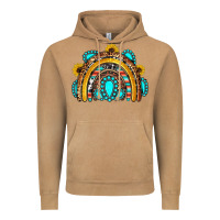 Vintage Camel western gemstones sunflowers rainbow Vintage Hoodie - OliviaCreatesArt