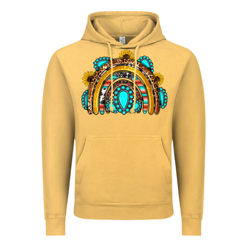 Western Gemstones Sunflowers Rainbow Vintage Hoodie by OliviaCreatesArt | Teevron