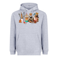 Heather Grey cookie coffee cup Heavyweight Hoodie - AdoDesignShop