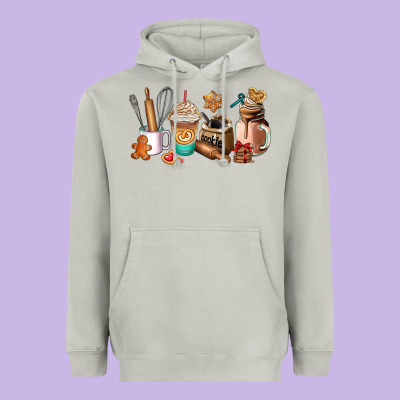 Cookie Coffee Cup Heavyweight Hoodie Designed By Adodesignshop