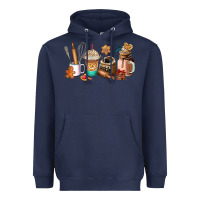 Navy cookie coffee cup Heavyweight Hoodie - AdoDesignShop
