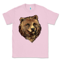 Bubblegum Pink Grizzly Bear Head Classic Tee - HowdyJamesFarm