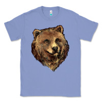 Colony Blue Grizzly Bear Head Classic Tee - HowdyJamesFarm