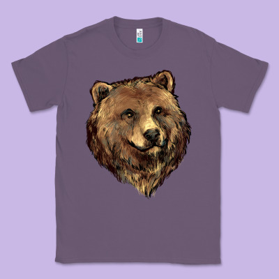 Grizzly Bear Head Classic Tee Designed By Howdyjamesfarm