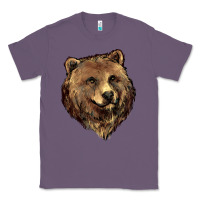 Lavender Grizzly Bear Head Classic Tee - HowdyJamesFarm