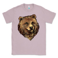 Lilac Grizzly Bear Head Classic Tee - HowdyJamesFarm