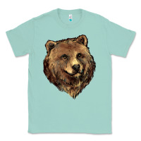 Seafoam Grizzly Bear Head Classic Tee - HowdyJamesFarm