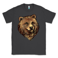 Smoke Grizzly Bear Head Classic Tee - HowdyJamesFarm