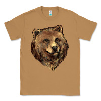 Toasted Coconut Grizzly Bear Head Classic Tee - HowdyJamesFarm