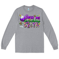 Heather Grey Pour me something sista Long Sleeve Tee - FaDigitalArtStudio
