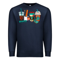 Navy math teacher coffee cups Premium Sweatshirt - AdoDesignShop