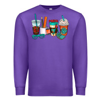 Purple math teacher coffee cups Premium Sweatshirt - AdoDesignShop