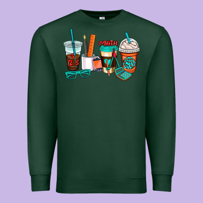 Math Teacher Coffee Cups Premium Sweatshirt Designed By Adodesignshop