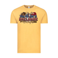 Vintage Mustard Take me out to ball game baseball Vintage Tee - HowdyJamesFarm