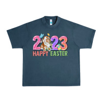 Midnight Navy 2023 Happy Easter Urban Heavy Tee - CowGirlArtShop