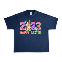 Navy 2023 Happy Easter Urban Heavy Tee - CowGirlArtShop