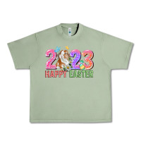 Oil Green 2023 Happy Easter Urban Heavy Tee - CowGirlArtShop