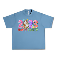 Pebble Blue 2023 Happy Easter Urban Heavy Tee - CowGirlArtShop