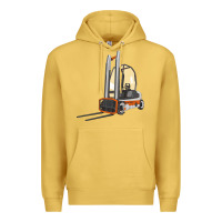 Antique Gold Forklift Premium Hoodie - LillyAllenDesigns