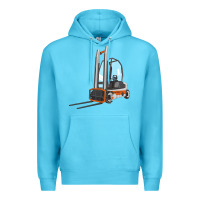 Ocean Blue Forklift Premium Hoodie - LillyAllenDesigns