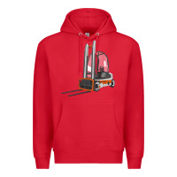 Red Forklift Premium Hoodie - LillyAllenDesigns