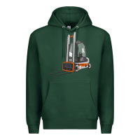 Sports Green Forklift Premium Hoodie - LillyAllenDesigns