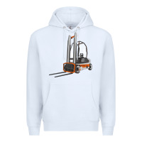 White Forklift Premium Hoodie - LillyAllenDesigns