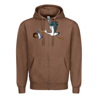 Chestnut stork with black baby boy Zipper Hoodie - BarkalooDesign