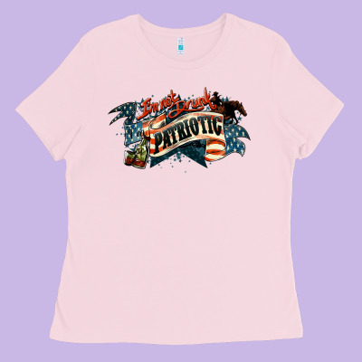 I'm Not Drunk I'm Patriotic Ladies Tee Designed By Howdyjamesfarm