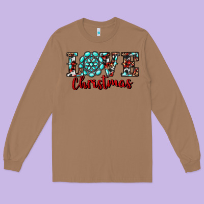 Christmas Gemstone Love Long Sleeve Tee Designed By Ranaportraitstore