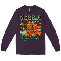 Plum Gobble Til You Wobble Coffee Mug Long Sleeve Tee - FaDigitalArtStudio