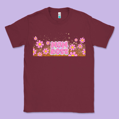 Mom Boss Daisies Classic Tee Designed By Tumblerdesignbyshophia