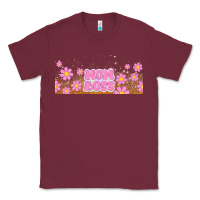 Burgundy mom boss daisies Classic Tee - TumblerDesignByShophia
