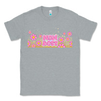 Heather Grey mom boss daisies Classic Tee - TumblerDesignByShophia