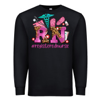 Black registered nurse with crocs Premium Sweatshirt - AdoDesignShop