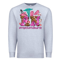Heather Grey registered nurse with crocs Premium Sweatshirt - AdoDesignShop