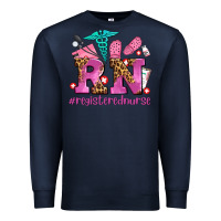 Navy registered nurse with crocs Premium Sweatshirt - AdoDesignShop