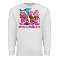 Oatmeal Heather registered nurse with crocs Premium Sweatshirt - AdoDesignShop