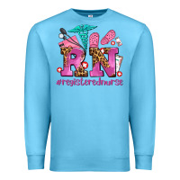 Ocean Blue registered nurse with crocs Premium Sweatshirt - AdoDesignShop