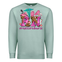Seafoam registered nurse with crocs Premium Sweatshirt - AdoDesignShop
