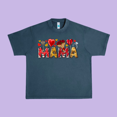 Valentine's Day Mama Mother's Day Urban Heavy Tee Designed By Howdyjamesfarm