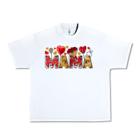 White Valentine's Day Mama Mother's Day Urban Heavy Tee - HowdyJamesFarm