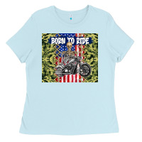 Baby Blue born to ride Ladies Tee - TumblerDesignByShophia