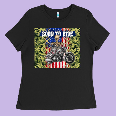 Born To Ride Ladies Tee Designed By Tumblerdesignbyshophia