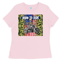 Bubblegum Pink born to ride Ladies Tee - TumblerDesignByShophia