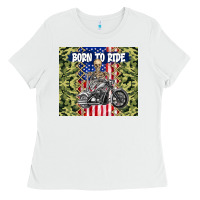 White born to ride Ladies Tee - TumblerDesignByShophia