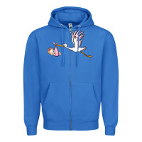 True Royal stork with baby girl Zipper Hoodie - BarkalooDesign